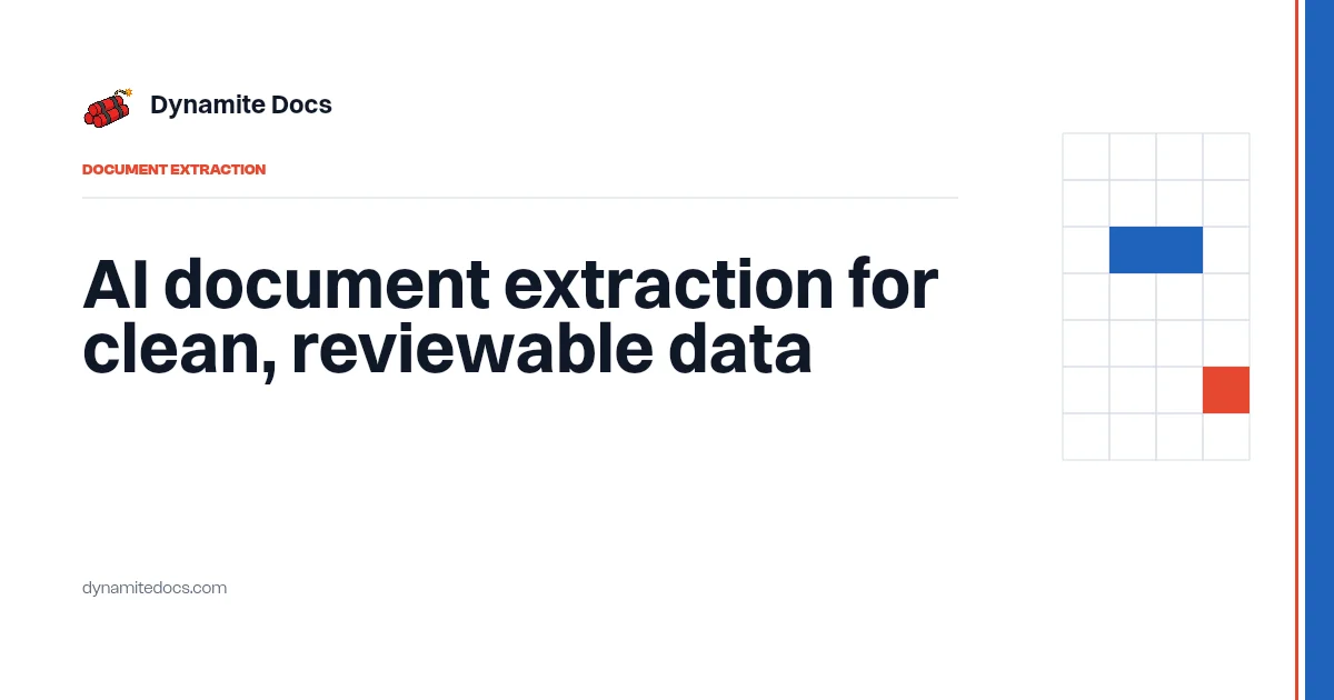 Dynamite Docs - Zero-template AI document extraction for structured data.